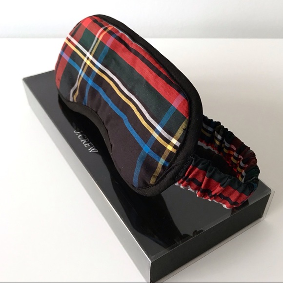 NWT J.Crew Stewart Tartan Sleep Mask - Picture 11 of 15